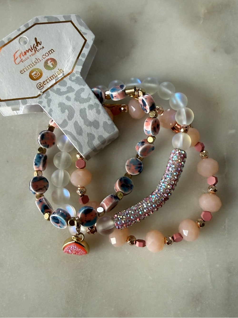 Erimish Pink and Blue Starter Stack NWT
